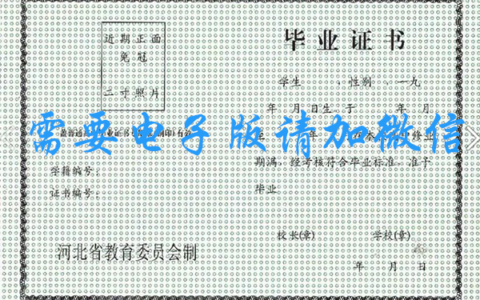 98年河北省高中毕业证样本