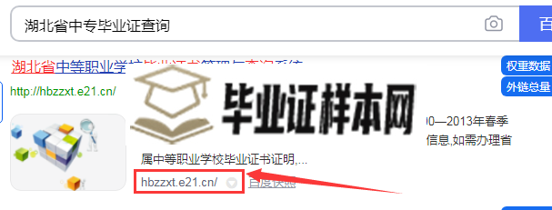 湖北省中专毕业证查询第二步