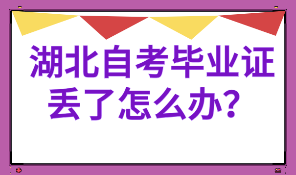 湖北自考毕业证丢了怎么？