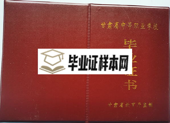 甘肃省2002年中专毕业证外壳