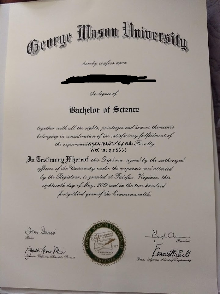 美国乔治梅森大学毕业证样本、图片(Sample of George Mason University Diploma)