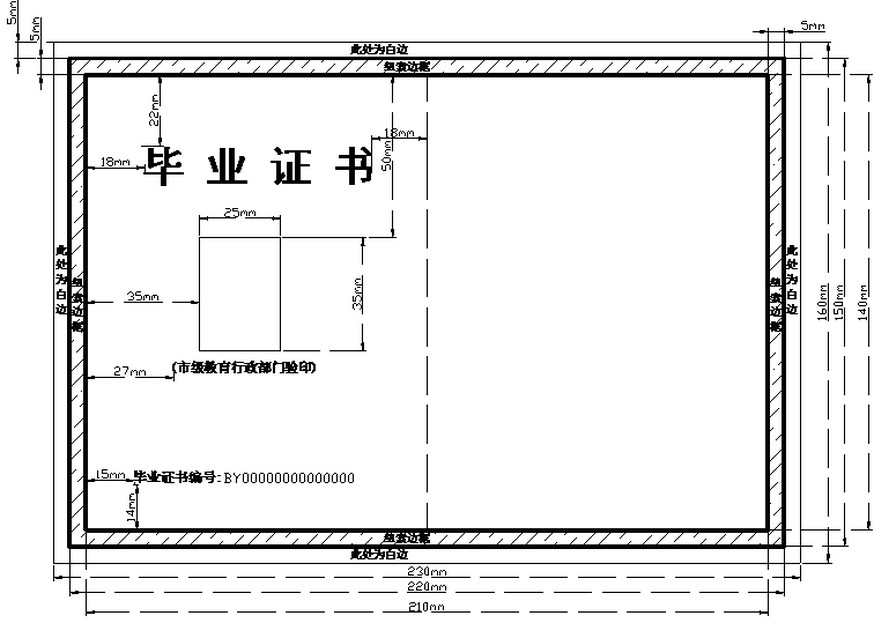 中专毕业证基本样式