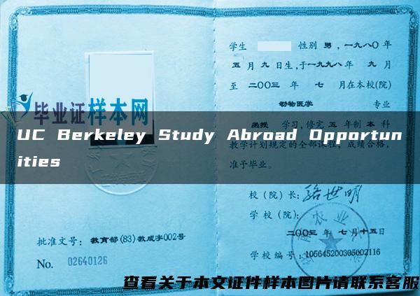 UC Berkeley Study Abroad Opportunities