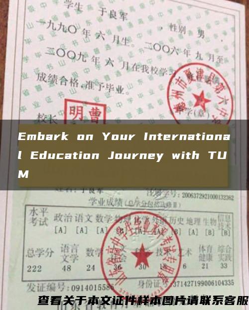 Embark on Your International Education Journey with TUM