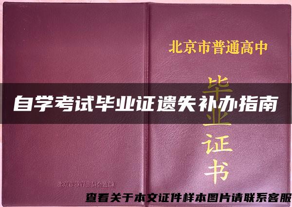 自学考试毕业证遗失补办指南