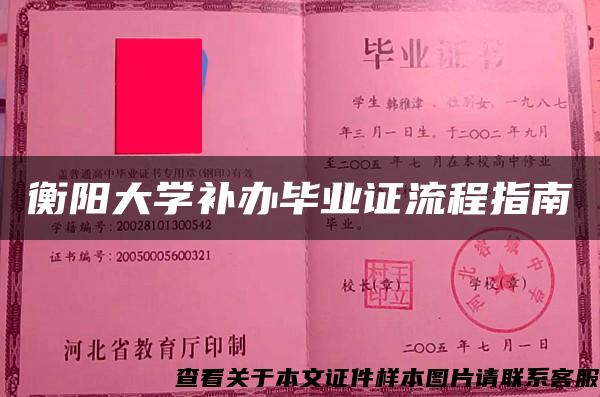 衡阳大学补办毕业证流程指南