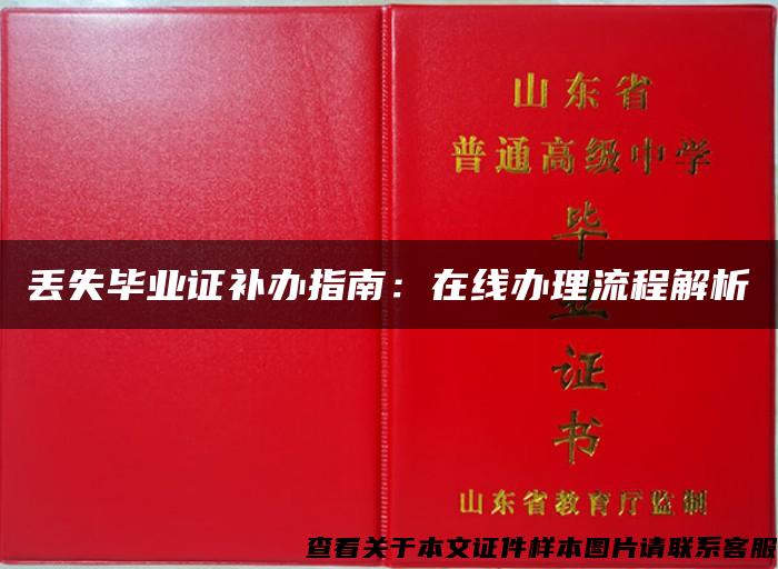 丢失毕业证补办指南：在线办理流程解析