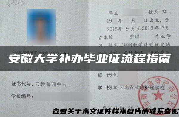 安徽大学补办毕业证流程指南