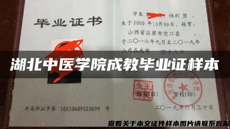 湖北中医学院成教毕业证样本