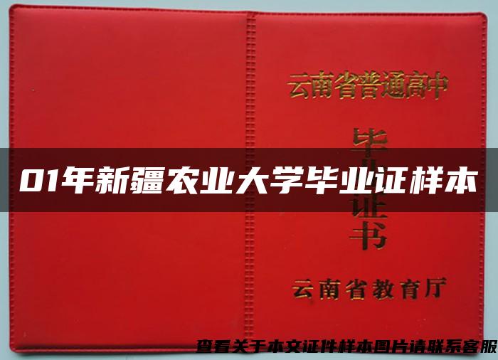 01年新疆农业大学毕业证样本