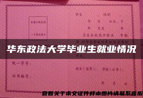 华东政法大学毕业生就业情况