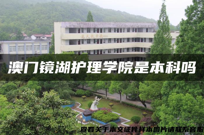 澳门镜湖护理学院是本科吗