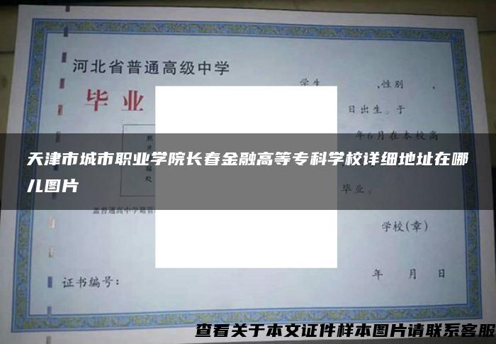 天津市城市职业学院长春金融高等专科学校详细地址在哪儿图片