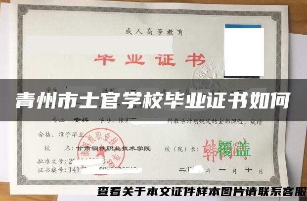 青州市士官学校毕业证书如何