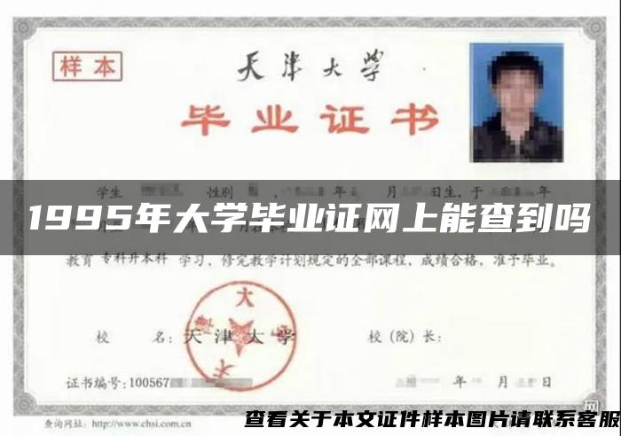 1995年大学毕业证网上能查到吗