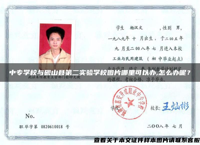 中专学校与砚山县第二实验学校图片哪里可以办,怎么办呢？