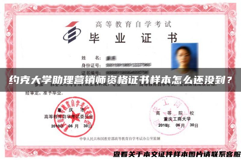 约克大学助理营销师资格证书样本怎么还没到？