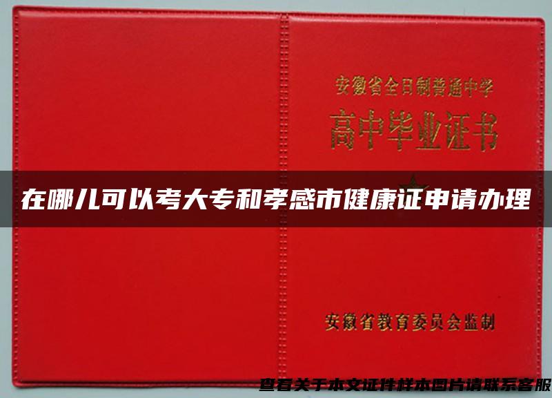 在哪儿可以考大专和孝感市健康证申请办理