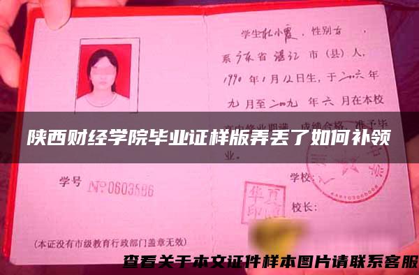 陕西财经学院毕业证样版弄丢了如何补领