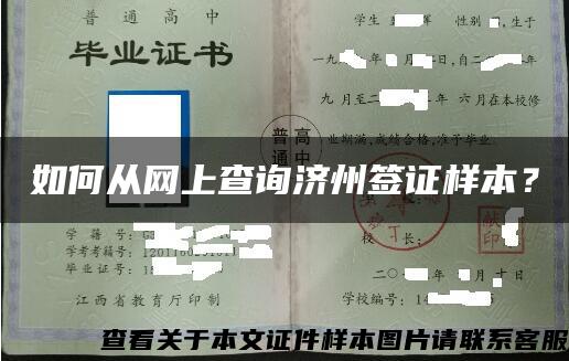 如何从网上查询济州签证样本？