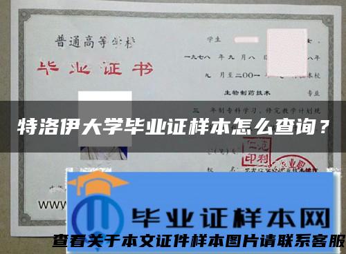 特洛伊大学毕业证样本怎么查询？