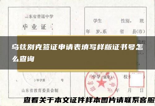 乌兹别克签证申请表填写样版证书号怎么查询