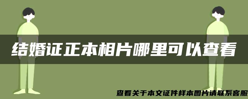 结婚证正本相片哪里可以查看