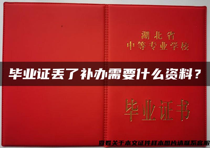 毕业证丢了补办需要什么资料？