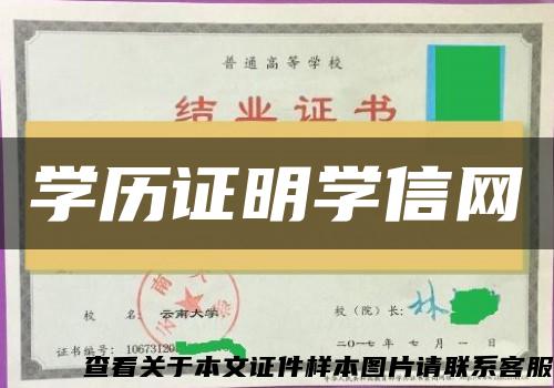 学历证明学信网