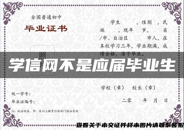 学信网不是应届毕业生