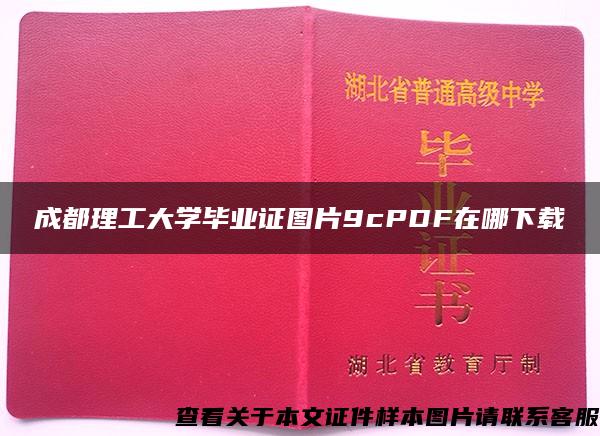 成都理工大学毕业证图片9cPDF在哪下载