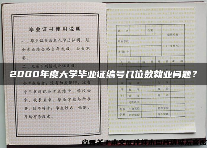 2000年度大学毕业证编号几位数就业问题？