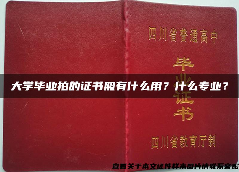 大学毕业拍的证书照有什么用？什么专业？