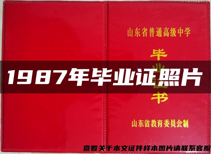 1987年毕业证照片