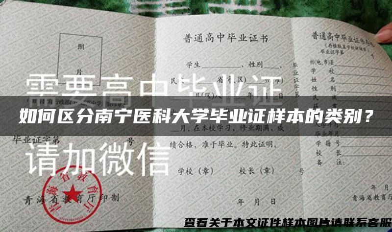 如何区分南宁医科大学毕业证样本的类别？