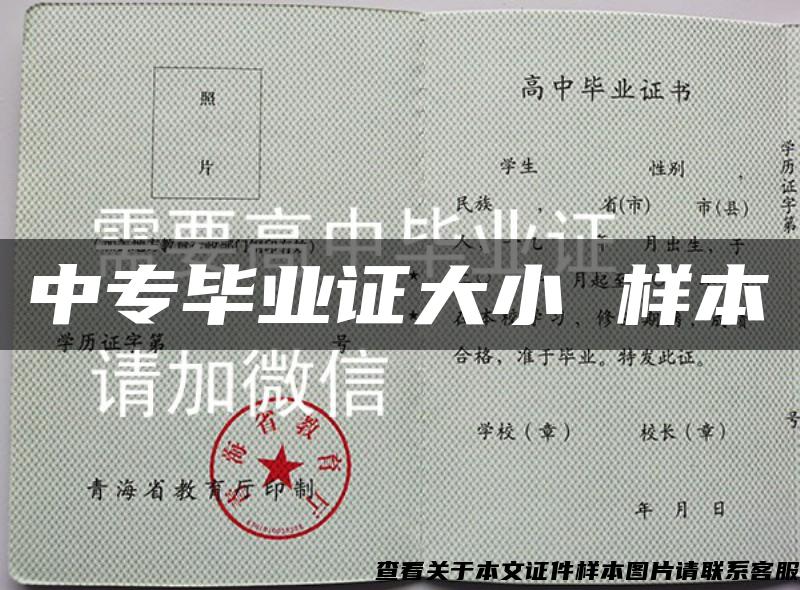 中专毕业证大小 样本