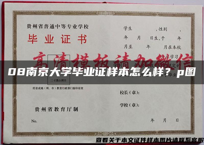 08南京大学毕业证样本怎么样？p图