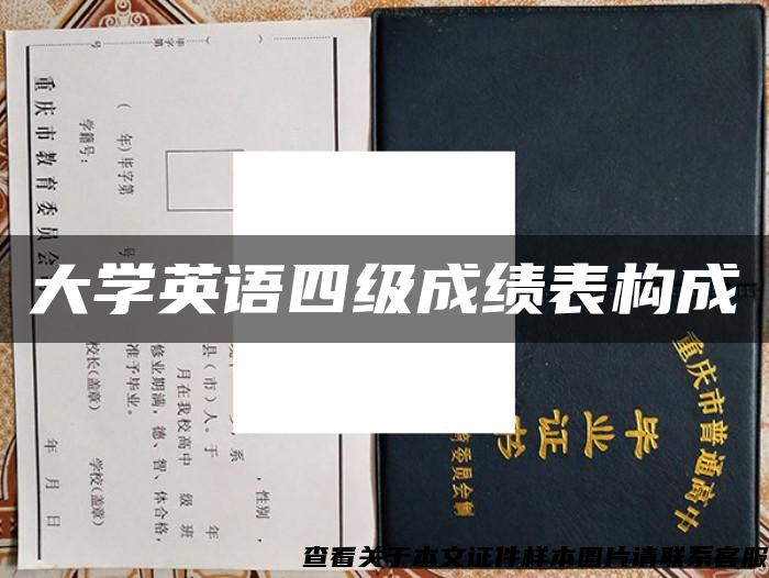 大学英语四级成绩表构成