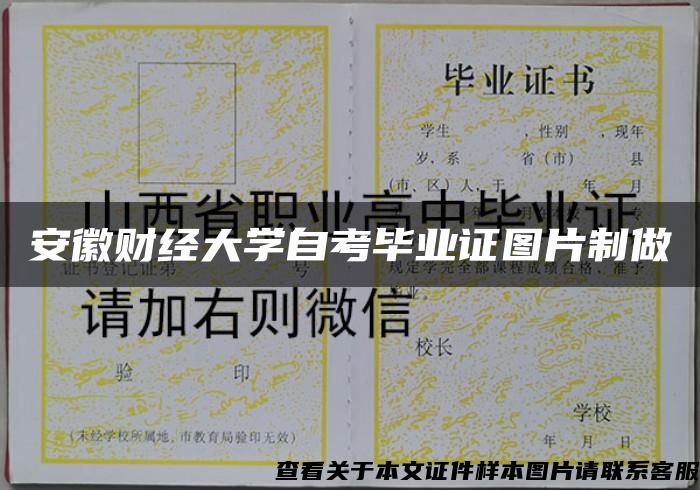 安徽财经大学自考毕业证图片制做