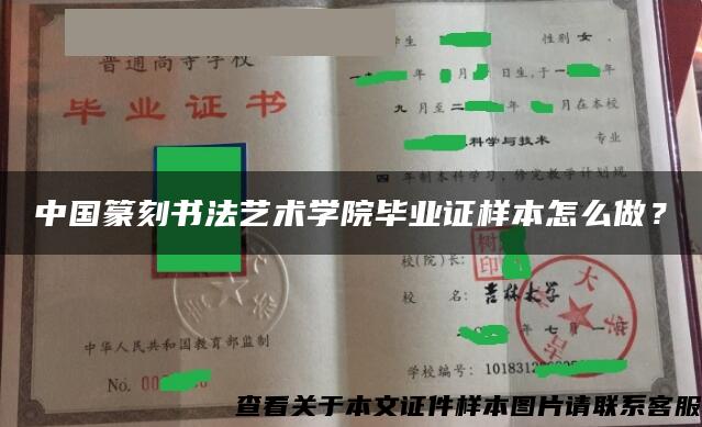 中国篆刻书法艺术学院毕业证样本怎么做？