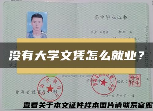 没有大学文凭怎么就业？