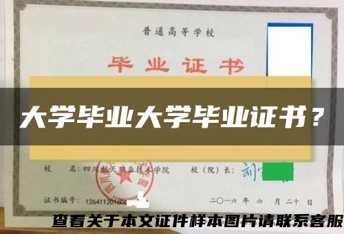 大学毕业大学毕业证书？