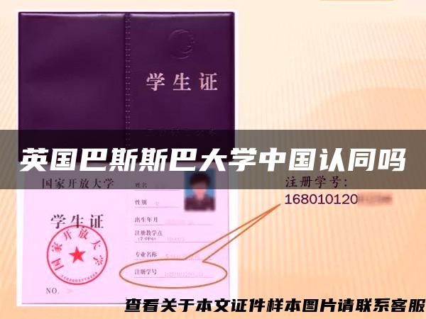 英国巴斯斯巴大学中国认同吗