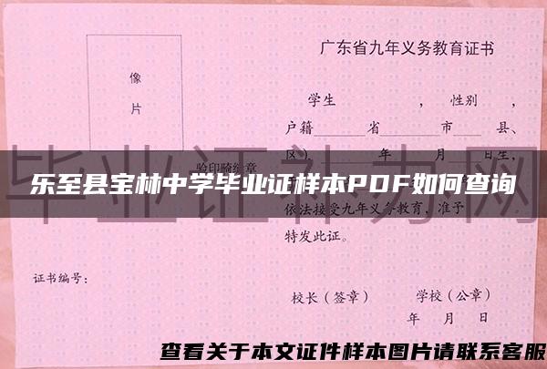 乐至县宝林中学毕业证样本PDF如何查询