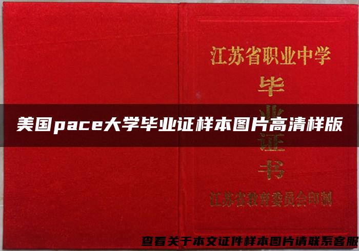 美国pace大学毕业证样本图片高清样版