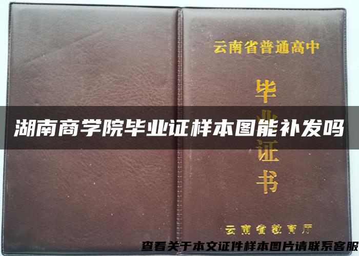 湖南商学院毕业证样本图能补发吗