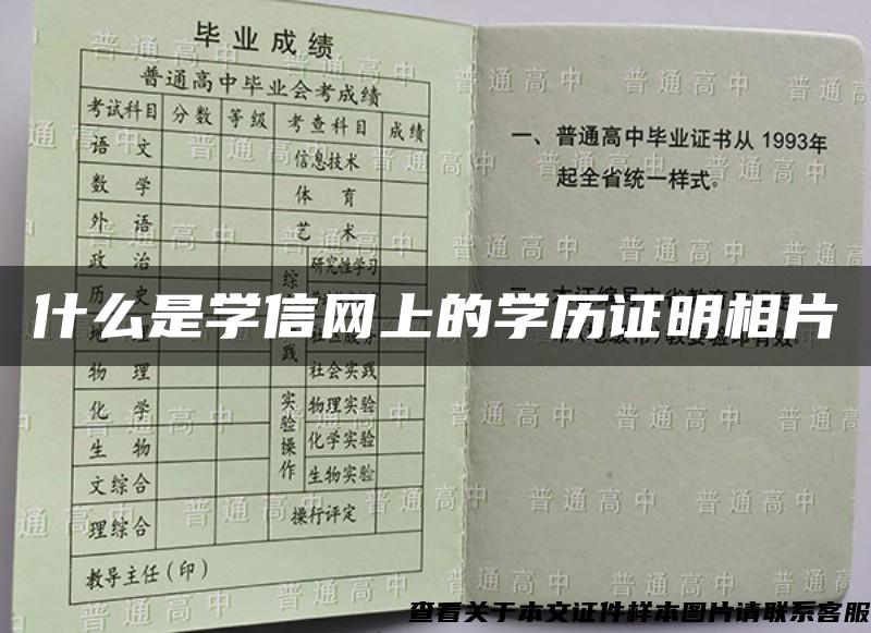 什么是学信网上的学历证明相片