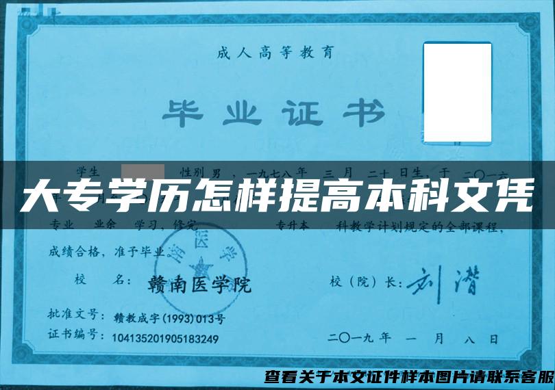 大专学历怎样提高本科文凭