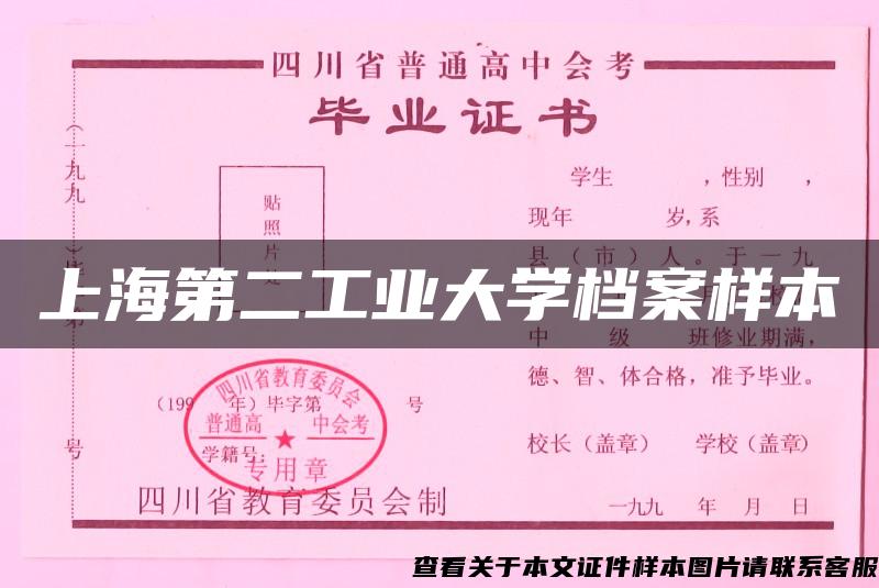 上海第二工业大学档案样本