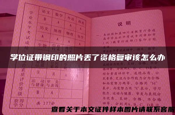 学位证带钢印的照片丢了资格复审该怎么办